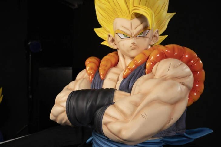 Dragon Ball KDC Gogeta SSJ Bust Life Size Resin Statue - Image 5